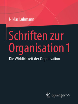 cover image of Schriften zur Organisation 1